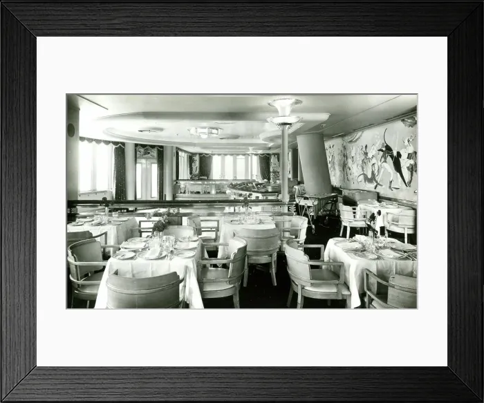 Framed Print : Cunard White Star, RMS Queen Mary, Grill Framed Print : Cunard White Star, RMS Queen Mary, Grill