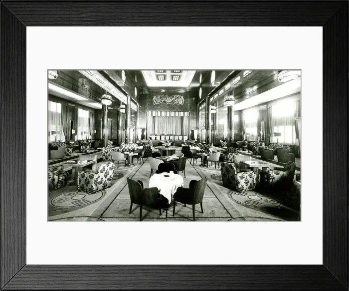 Framed Print : Cunard White Star, RMS Queen Mary, Main Lounge Framed Print : Cunard White Star, RMS Queen Mary, Main Lounge