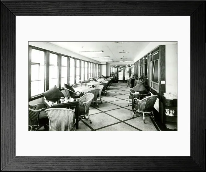 Framed Print : Cunard White Star, RMS Queen Mary, Garden Lounge Framed Print : Cunard White Star, RMS Queen Mary, Garden Lounge