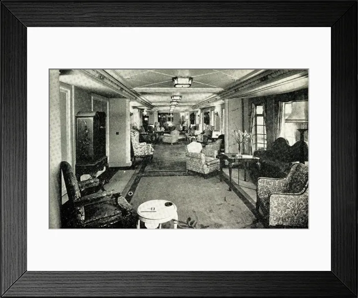 Framed Print : MV Britannic, Long Gallery Framed Print : MV Britannic, Long Gallery