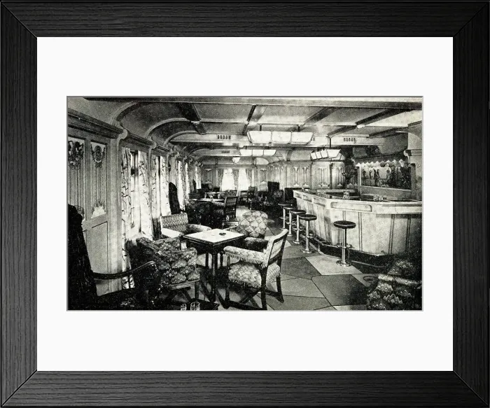 Framed Print : MV Britannic, Observation Lounge and Cocktail Bar Framed Print : MV Britannic, Observation Lounge and Cocktail Bar