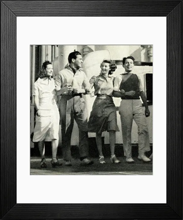 Framed Print : Cruise passengers promenading on deck Framed Print : Cruise passengers promenading on deck