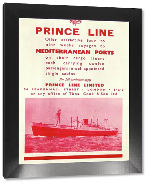 Advert, Prince Line to Mediterranean Ports