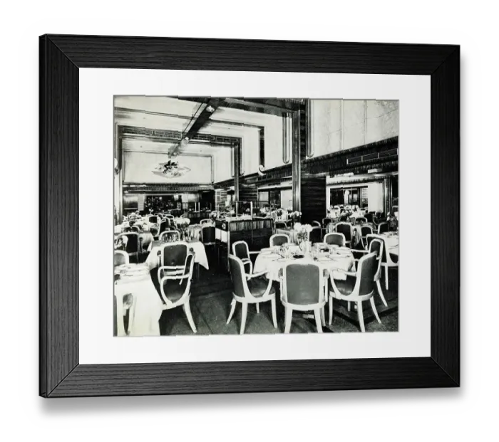 Framed Print : RMS Caronia, Balmoral Restaurant Framed Print : RMS Caronia, Balmoral Restaurant