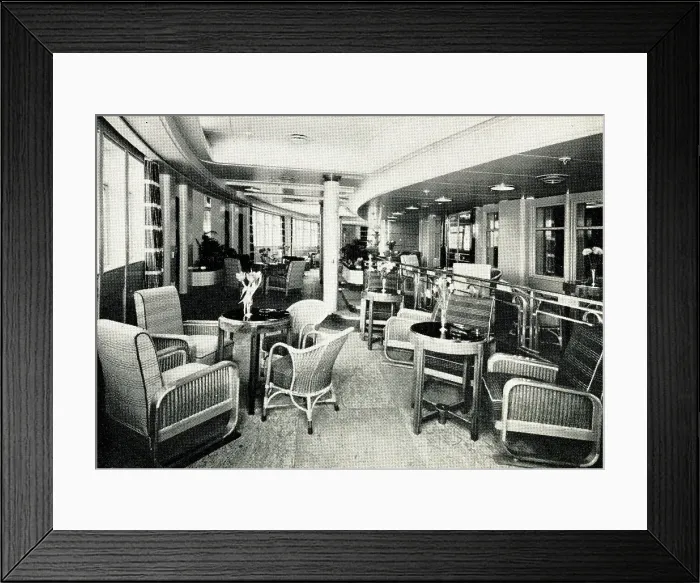 Framed Print : RMS Caronia, Observation Lounge Framed Print : RMS Caronia, Observation Lounge