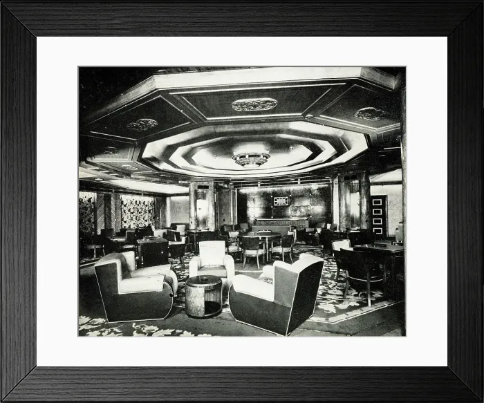 Framed Print : RMS Caronia, Smoking Room Framed Print : RMS Caronia, Smoking Room