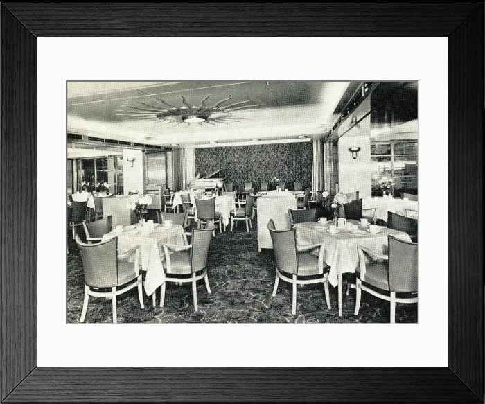 Framed Print : RMS Caronia, Veranda Cafe Framed Print : RMS Caronia, Veranda Cafe