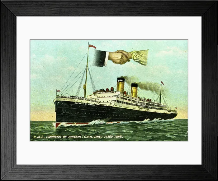 Framed Print : RMS Empress of Britain, CPR Line Framed Print : RMS Empress of Britain, CPR Line