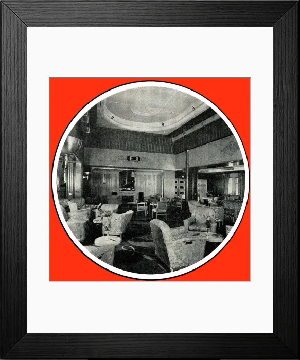 Framed Print : RMS Mauretania, Grand Hall Framed Print : RMS Mauretania, Grand Hall