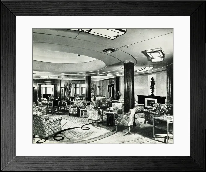 Framed Print : RMS Mauretania, Lounge Framed Print : RMS Mauretania, Lounge