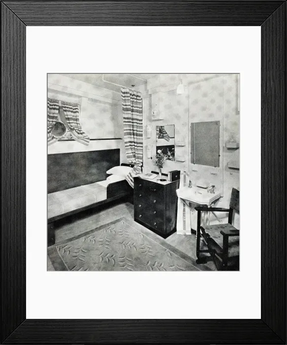 Framed Print : RMS Mauretania, Stateroom Framed Print : RMS Mauretania, Stateroom