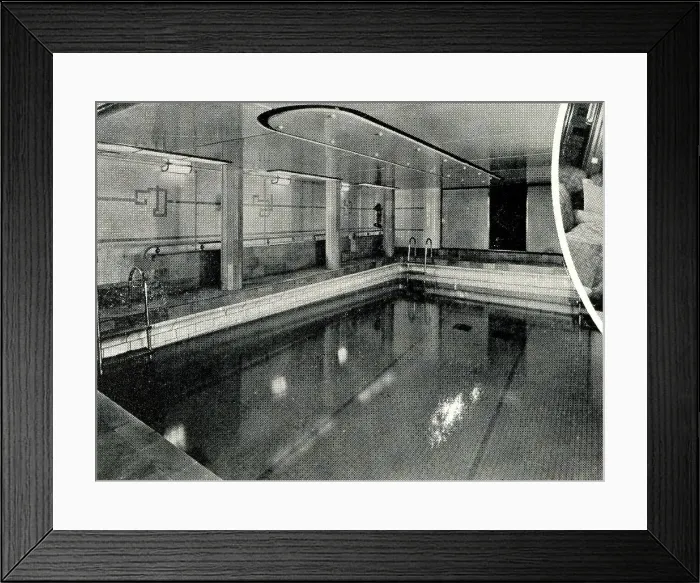 Framed Print : RMS Mauretania, Swimming Pool Framed Print : RMS Mauretania, Swimming Pool