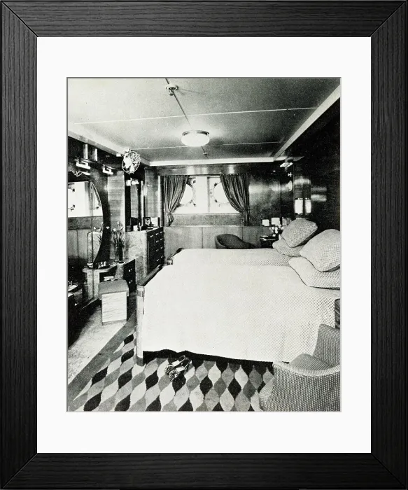 Framed Print : RMS Mauretania, Stateroom Framed Print : RMS Mauretania, Stateroom