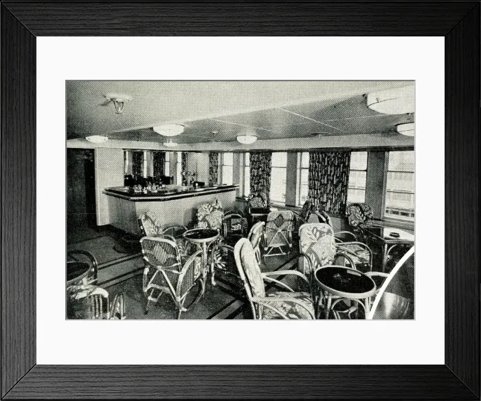 Framed Print : RMS Mauretania, Veranda Cafe Framed Print : RMS Mauretania, Veranda Cafe