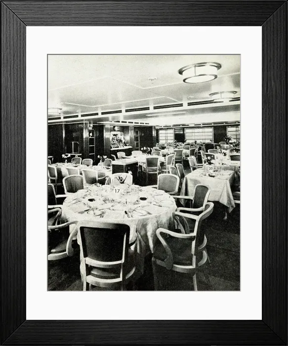 Framed Print : RMS Parthia, Restaurant Framed Print : RMS Parthia, Restaurant