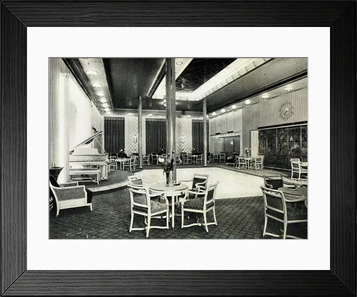 Framed Print : RMS Queen Elizabeth, Saloon Framed Print : RMS Queen Elizabeth, Saloon
