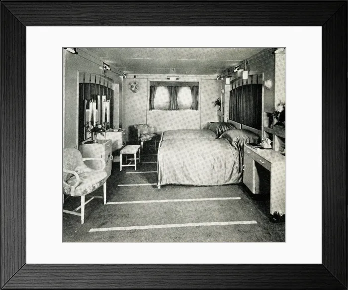 Framed Print : RMS Queen Elizabeth, Stateroom Framed Print : RMS Queen Elizabeth, Stateroom