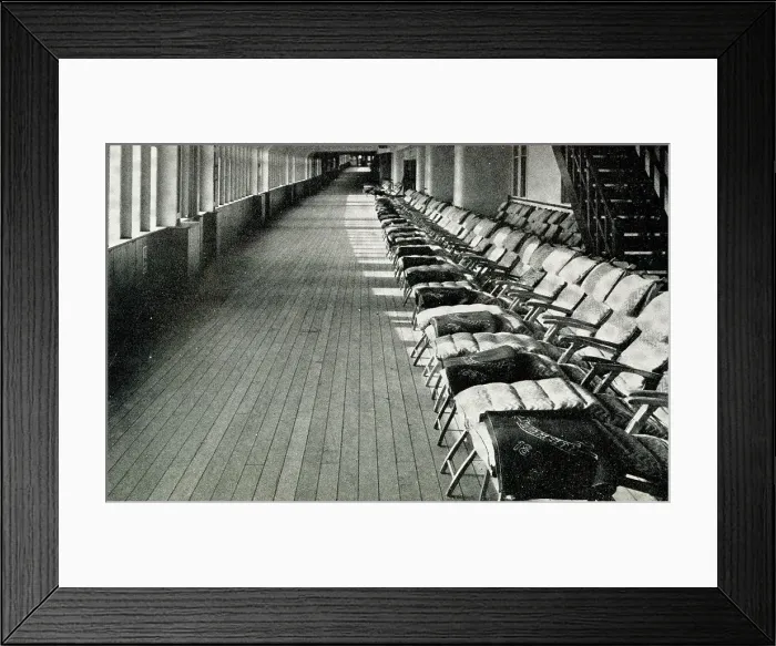 Framed Print : RMS Queen Mary, Enclosed Promenade Deck Framed Print : RMS Queen Mary, Enclosed Promenade Deck