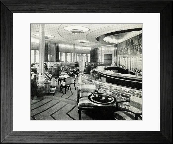 Framed Print : RMS Queen Mary, Observation Lounge and Cocktail Bar Framed Print : RMS Queen Mary, Observation Lounge and Cocktail Bar