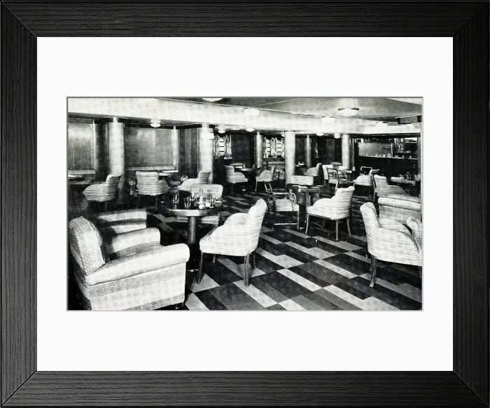 Framed Print : RMS Queen Mary, Smoking Room Framed Print : RMS Queen Mary, Smoking Room