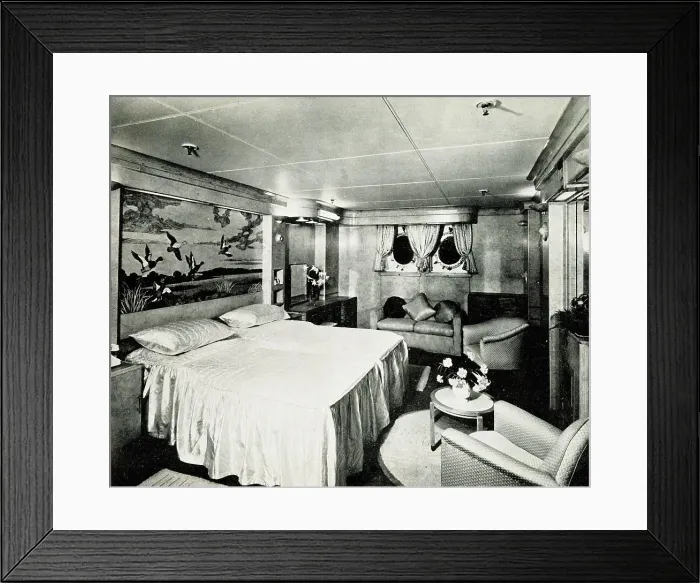 Framed Print : RMS Queen Mary, Stateroom Framed Print : RMS Queen Mary, Stateroom