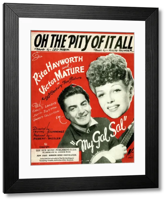 Framed Print : Music cover, Oh the Pity of It All Framed Print : Music cover, Oh the Pity of It All