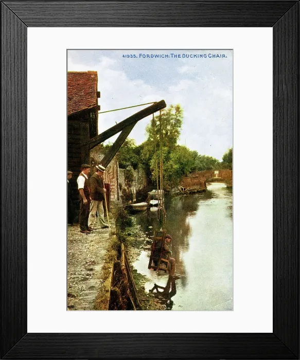 Framed Print : The Ducking Stool, Fordwich, Kent Framed Print : The Ducking Stool, Fordwich, Kent