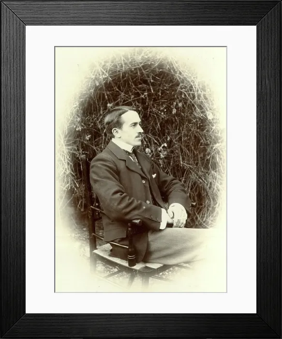 Framed Print : Young man in cabinet photograph Framed Print : Young man in cabinet photograph