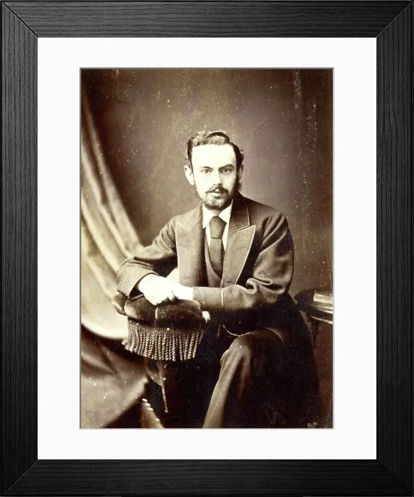 Framed Print : Young man in a cabinet photograph Framed Print : Young man in a cabinet photograph