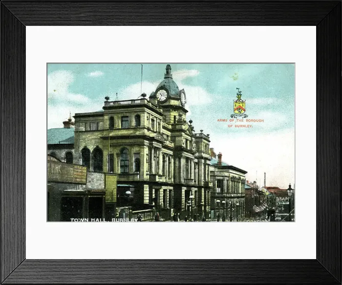 Framed Print : Town Hall, Burnley, Lancashire Framed Print : Town Hall, Burnley, Lancashire