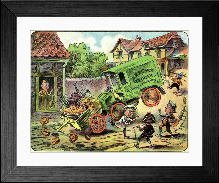 Framed Print : Brownie Grocer crashes into the baker's Blackberry Pie Framed Print : Brownie Grocer crashes into the baker's Blackberry Pie