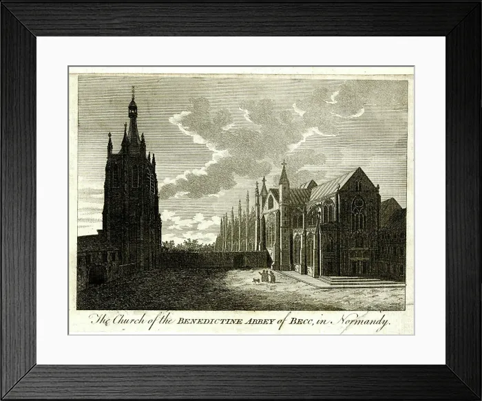 Framed Print : Church of the Benedictine Abbey of Bec, Normandy Framed Print : Church of the Benedictine Abbey of Bec, Normandy