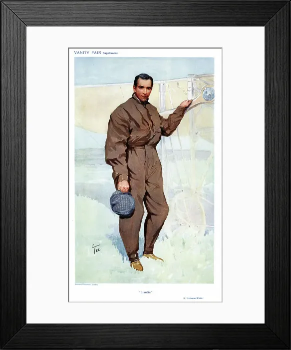 Framed Print : Claude Graham White, pioneering aviator Framed Print : Claude Graham White, pioneering aviator