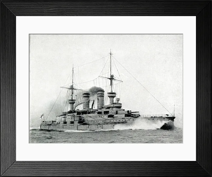 Framed Print : German pre-dreadnought battleship, SMS Zahringen Framed Print : German pre-dreadnought battleship, SMS Zahringen