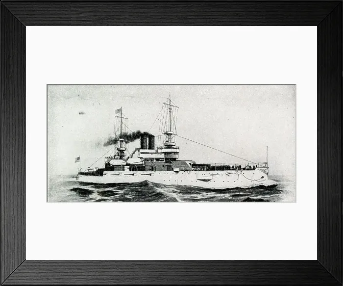 Framed Print : American pre-dreadnought battleship, USS Illinois Framed Print : American pre-dreadnought battleship, USS Illinois
