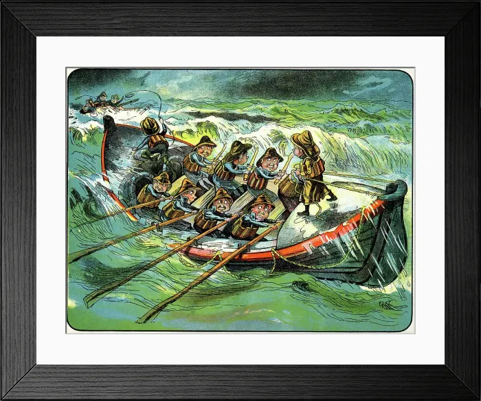 Framed Print : Lifeboat Brownies to the rescue Framed Print : Lifeboat Brownies to the rescue