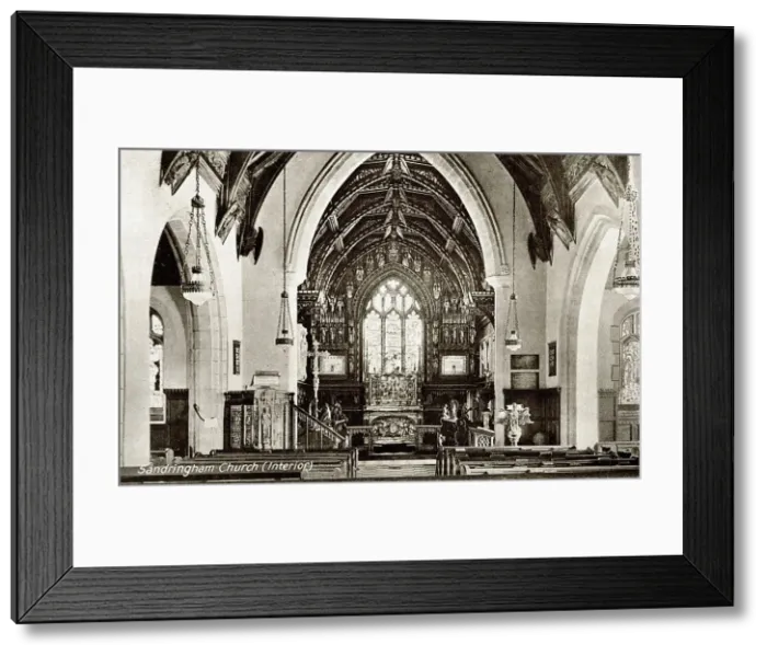 Framed Print : Sandringham Church interior, Norfolk Framed Print : Sandringham Church interior, Norfolk