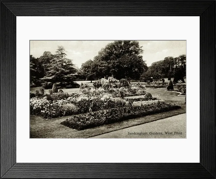 Framed Print : Sandringham Gardens, West Front, Norfolk Framed Print : Sandringham Gardens, West Front, Norfolk