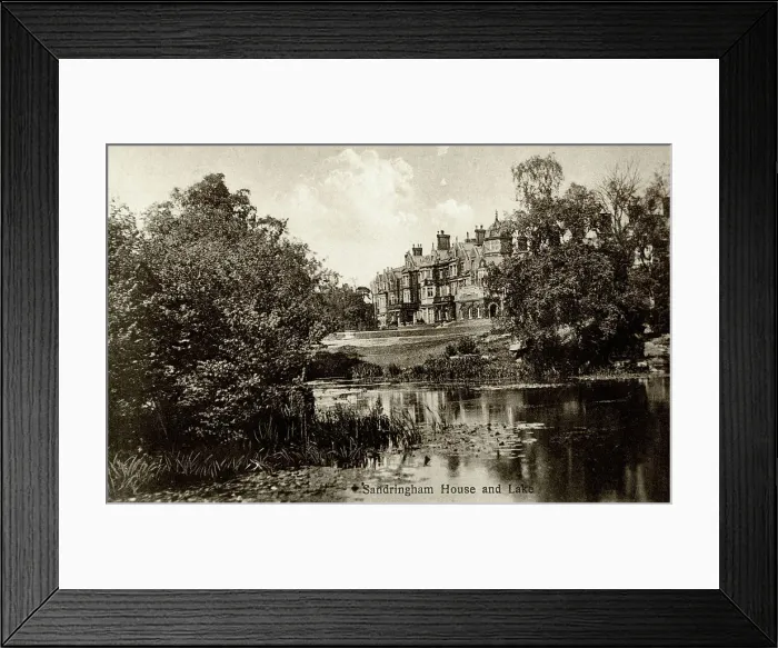 Framed Print : Sandringham House and Lake, Norfolk Framed Print : Sandringham House and Lake, Norfolk