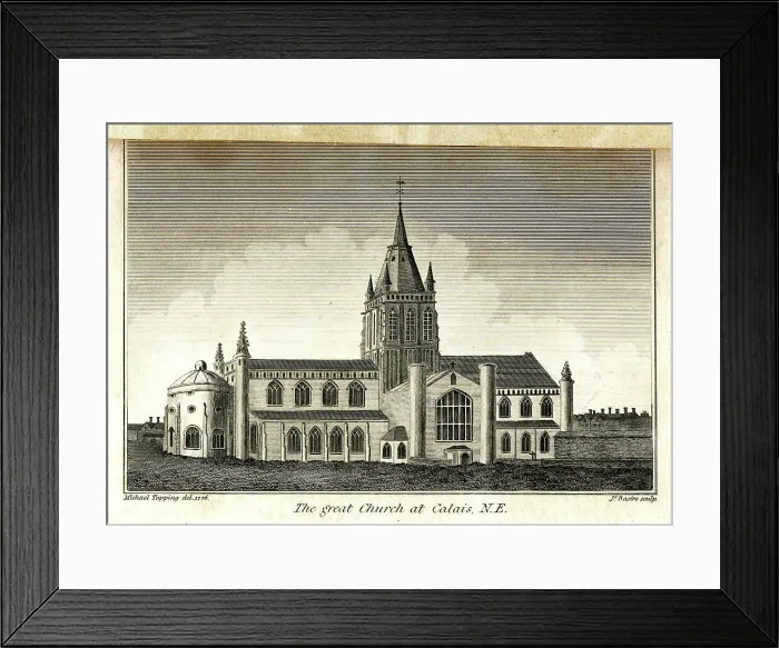 Framed Print : The great Church at Calais, N. E Framed Print : The great Church at Calais, N. E