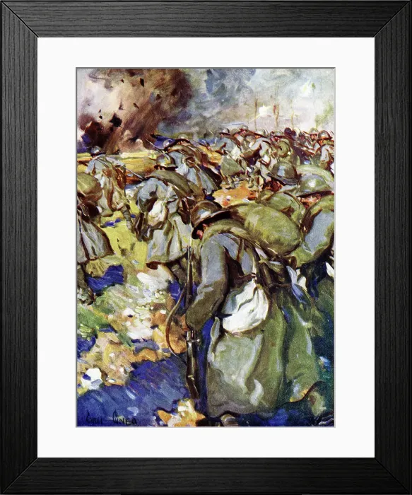 Framed Print : French army in action, Western Front, WW1 Framed Print : French army in action, Western Front, WW1