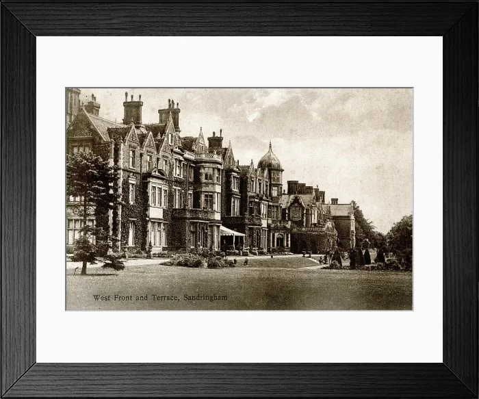 Framed Print : West Front and Terrace, Sandringham, Norfolk Framed Print : West Front and Terrace, Sandringham, Norfolk