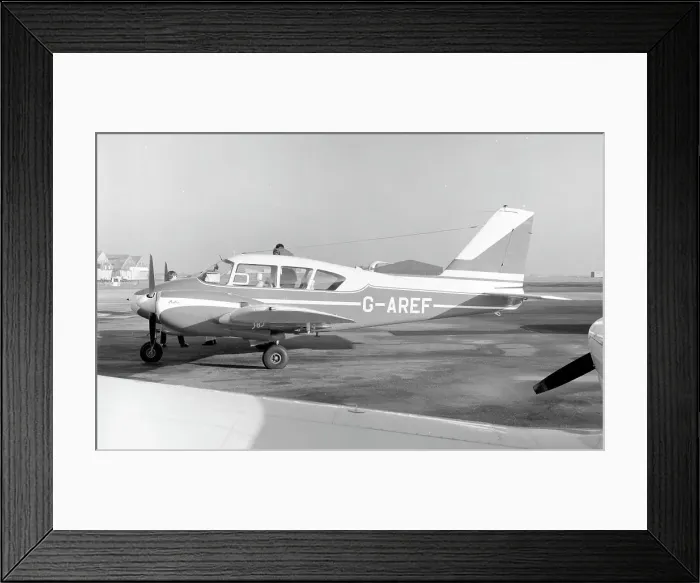 Framed Print : Piper PA-23 Aztec G-AREF