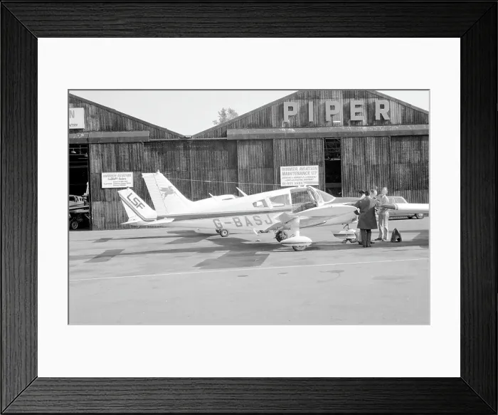 Framed Print : Piper PA-28 Cherokee Challenger - G-BASJ Framed Print : Piper PA-28 Cherokee Challenger - G-BASJ
