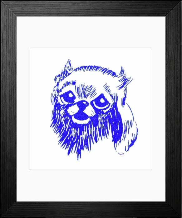 Framed Print : Dog's head - 1950s printer's block Framed Print : Dog's head - 1950s printer's block