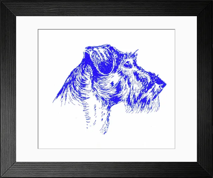 Framed Print : Terrier dog's head - 1950s printer's block Framed Print : Terrier dog's head - 1950s printer's block