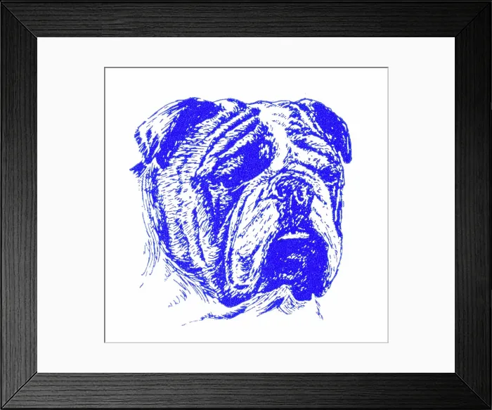 Framed Print : Bulldog's head - 1950s printer's block Framed Print : Bulldog's head - 1950s printer's block