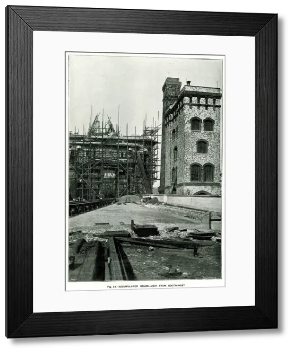 Framed Print : Tower Bridge, Accumulator House, view from south west Framed Print : Tower Bridge, Accumulator House, view from south west