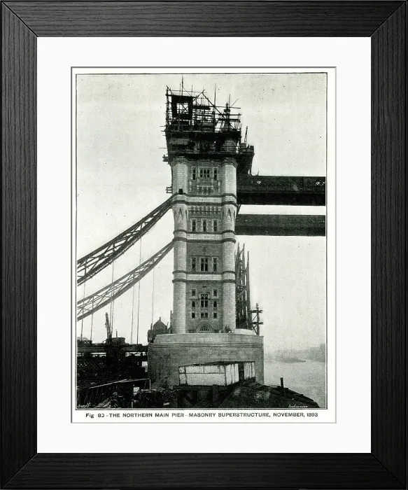 Framed Print : Tower Bridge, Northern Main Pier, masonry superstructure Framed Print : Tower Bridge, Northern Main Pier, masonry superstructure