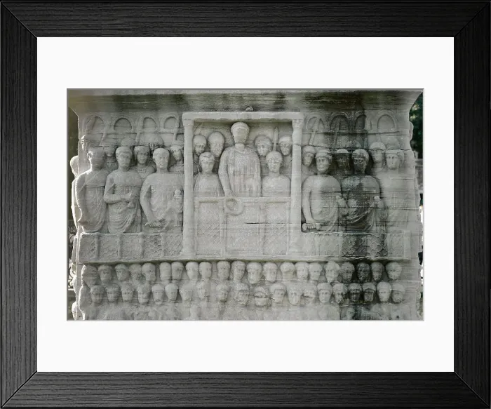 Framed Print : Obelisk of Theodosius. 4th century. Detail of the pedestal Framed Print : Obelisk of Theodosius. 4th century. Detail of the pedestal